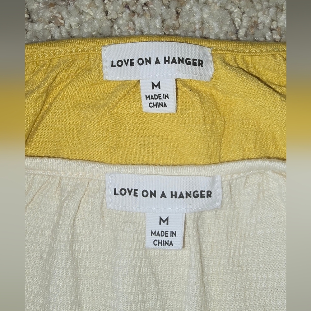 Love on a Hanger Yellow and Cream Crochet Camisoles - Picture 6 of 10